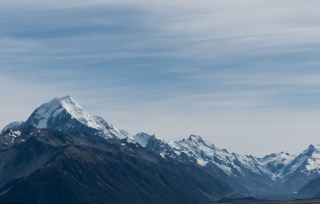 Snow-Capped Mountain Range under Cloudy Sky - Download Free Stock Photos Pikwizard.com
