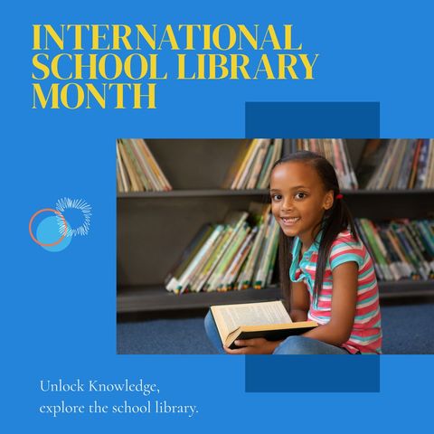 Celebrating International School Library Month, Inspired Young Reader with Book - Download Free Stock Templates Pikwizard.com