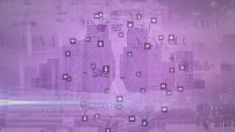 Global Networking Technology Connections Overlay Cityscape