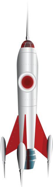 Transparent Illustration of Vintage Silver and Red Space Rocket - Download Free Stock Videos Pikwizard.com