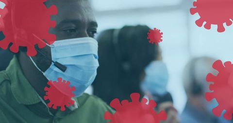 Healthcare Professionals in Office During COVID-19 Pandemic