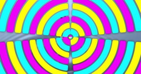 Vibrant Circles Over Droplet in Water Theme Digital Collage