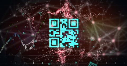 Futuristic QR Code with Digital Connection Networks - Download Free Stock Images Pikwizard.com