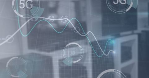 Vision of 5g progress and connectivity with graph overlay