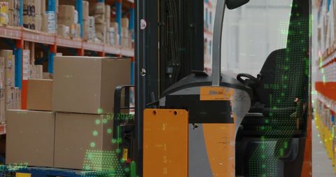Automated Warehouse Forklift with Digital Interface Concept - Download Free Stock Images Pikwizard.com