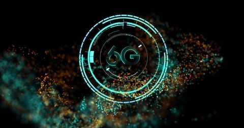 6g cybernetic interface symbol with glowing wave aesthetic - Download Free Stock Images Pikwizard.com