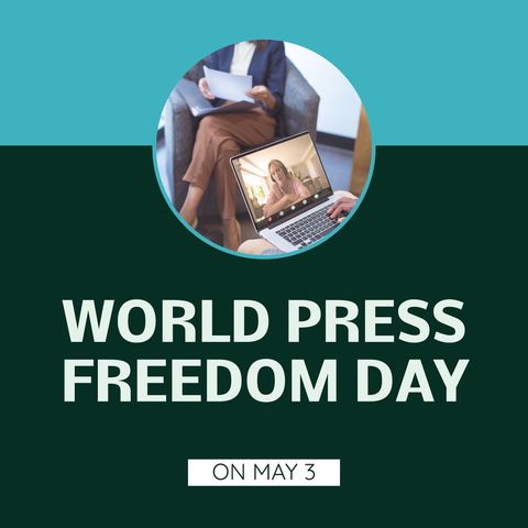World Press Freedom Day Promotion with Digital Collaboration - Download Free Stock Templates Pikwizard.com