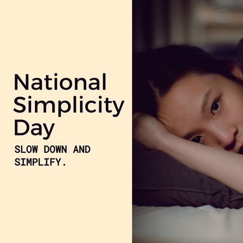 Relaxation and Mindfulness on National Simplicity Day - Download Free Stock Templates Pikwizard.com