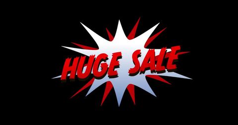 Comic style huge sale explosion banner