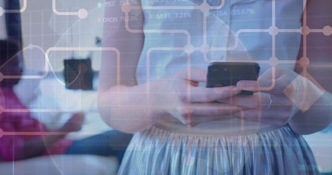 Businesswoman Engaging with Digital Communication Analytics