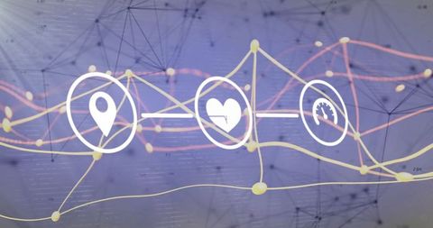 Digital Connectivity Concept with Icons on Abstract Network Background