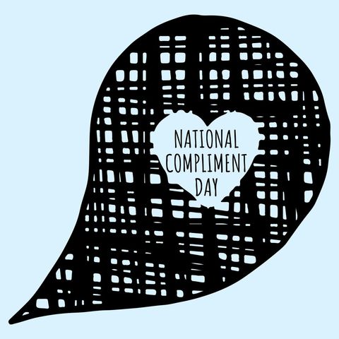 national compliment day heart speech bubble design - Download Free Stock Templates Pikwizard.com
