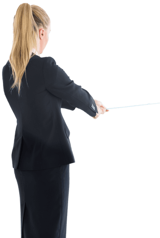blonde businesswoman in black suit holding transparent chain - Download Free Stock Videos Pikwizard.com
