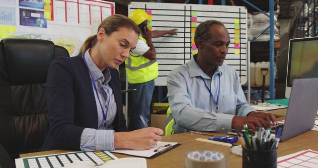 Diverse Team Managing Logistics in Warehouse Setting - Download Free Stock Images Pikwizard.com