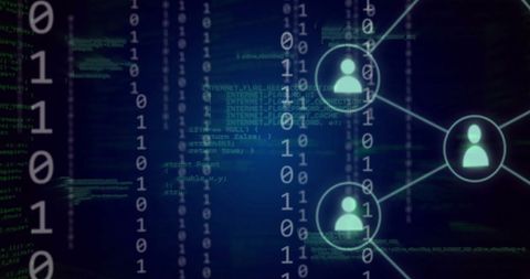 Abstract Digital Data Network with Human Icon Connections - Download Free Stock Images Pikwizard.com