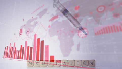 Syringe and Medication with Global Data Visual