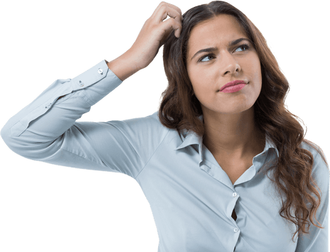 confused business woman scratching her head transparent background - Download Free Stock Videos Pikwizard.com