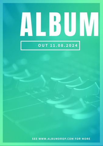 music album release announcement with blurred keyboard background - Download Free Stock Templates Pikwizard.com