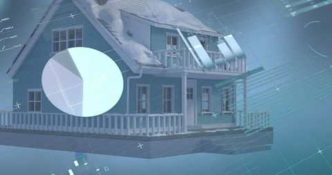 Data Processing Statistics Over Snow-Covered House