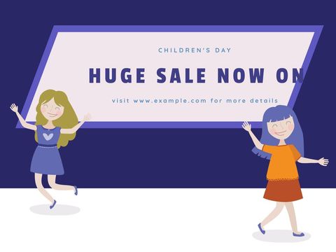 Children's Day Celebration Sale Advertisement - Download Free Stock Templates Pikwizard.com