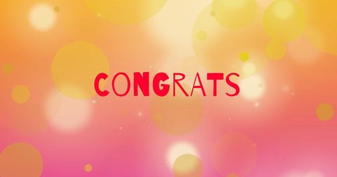 Colorful Congrats Celebration Background with Golden Dots - Download Free Stock Images Pikwizard.com