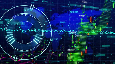 Futuristic Global Financial Data and Analytics Visualization