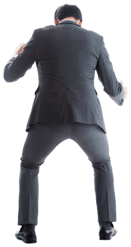 businessman bending knees explores business concept transparent - Download Free Stock Videos Pikwizard.com
