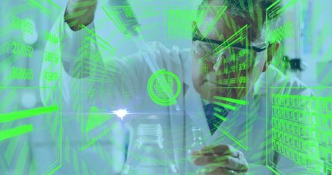 futuristic scientist conducting innovative research with holographic technology - Download Free Stock Images Pikwizard.com