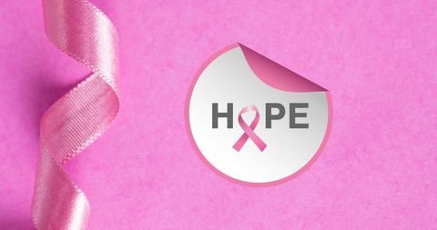 Breast Cancer Awareness Concept with Hope and Pink Ribbon