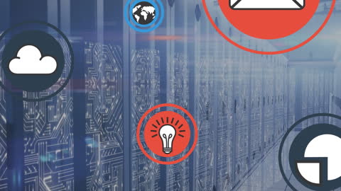 Futuristic Technology Integration in Data Center Server Room