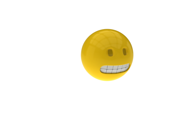 3D yellow transparent smiley clenching teeth expression background - Download Free Stock Videos Pikwizard.com