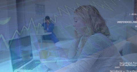 Caucasian Businesswoman Analyzing Data while on Smartphone Call