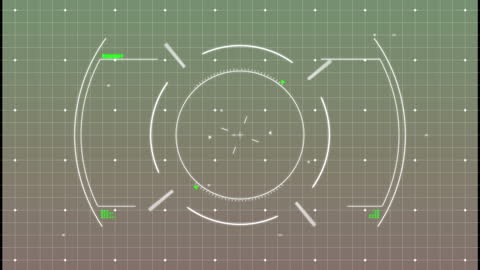 High-Tech Digital Target Viewfinder with HUD Graphics