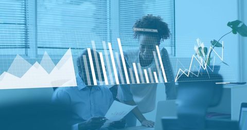 Business Professionals Analyzing Data with Advanced Graphs - Download Free Stock Images Pikwizard.com