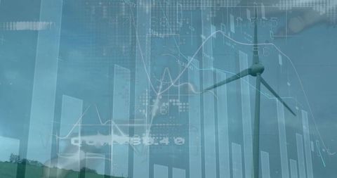 Renewable energy innovation with data visualization and wind technology