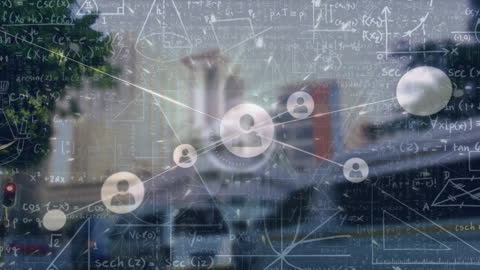 Abstract Digital Interface Connecting Data and People