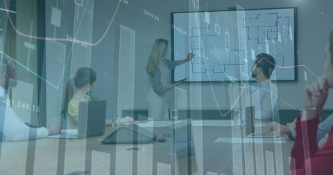 Team Analyzing Growth Graphs and Blueprints in Modern Office - Download Free Stock Images Pikwizard.com
