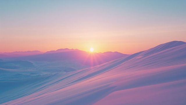 Tranquil Arctic Desert Dunes at Sunrise