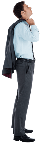 Transparent Standing Businessman Holding Jacket Dramatically - Download Free Stock Videos Pikwizard.com
