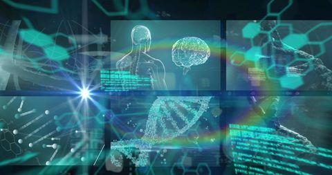 Futuristic Representation of DNA and Medical Technology - Download Free Stock Images Pikwizard.com