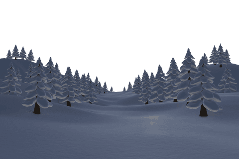 serene winter forest with snowy pines on transparent background - Download Free Stock Videos Pikwizard.com