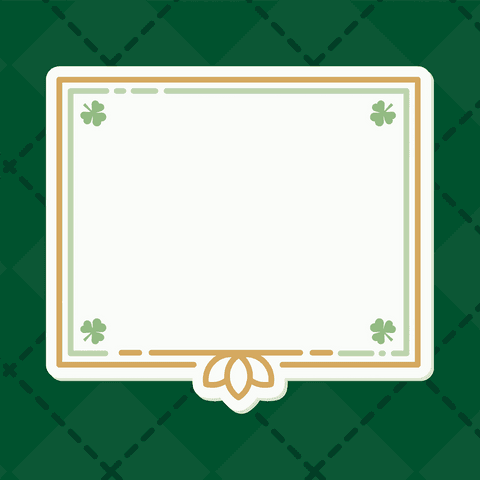 St. Patrick's Day Transparent Frame with Shamrock Design - Download Free Stock Videos Pikwizard.com