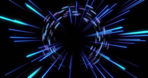 Bright Pink and Blue Light Trails on Black Background - Download Free Stock Images Pikwizard.com