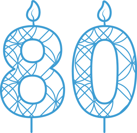 blue wrapped candlestick numbers 80 on transparent background - Download Free Stock Videos Pikwizard.com