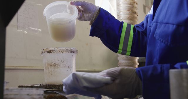 Lab Technician Transferring Liquid Sample in Laboratory - Download Free Stock Images Pikwizard.com