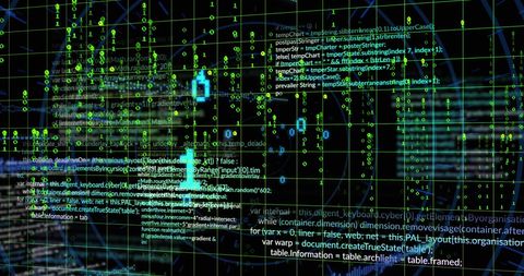Digital Data Processing with Abstract Binary Interface - Download Free Stock Images Pikwizard.com