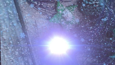 Festive Christmas Decor with Snowflakes and Light