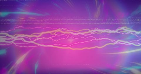 Dynamic abstract lines on vibrant purple background