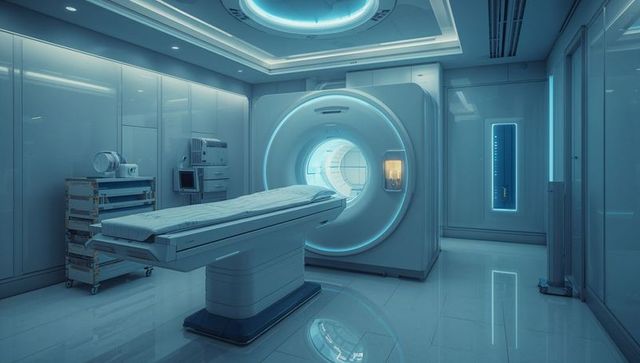 Modern mri machine in advanced medical facility