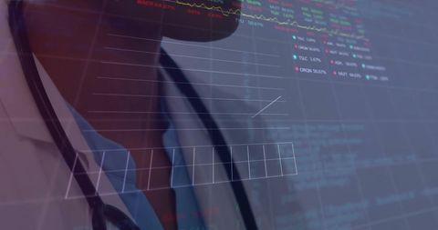 Double Exposure Doctor with Financial Data Overlay
